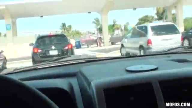Blonde Cutie Fucks a Complete Stranger In His Car